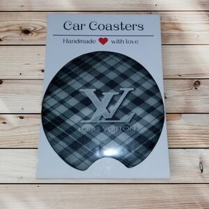 Lux. Plaid Car Coasters